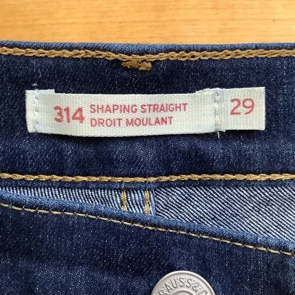 LEVI'S 314 Shaping Straight Jeans Size 29 - Picture 8 of 11